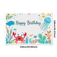 thumbnail image 3 of Under the Sea Themed Happy Birthday Background Banner Party Decoration Supplies Photography Props Birthday Party Backdrop Decorations for Kids Celebration Event Photo Booth Setup, 3 of 7