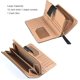 thumbnail image 4 of Women's PU Leather Wallet with Cutout Leaf Pendant 12 Card Slots and Zipper Coin Organizer Black snngv, 4 of 5