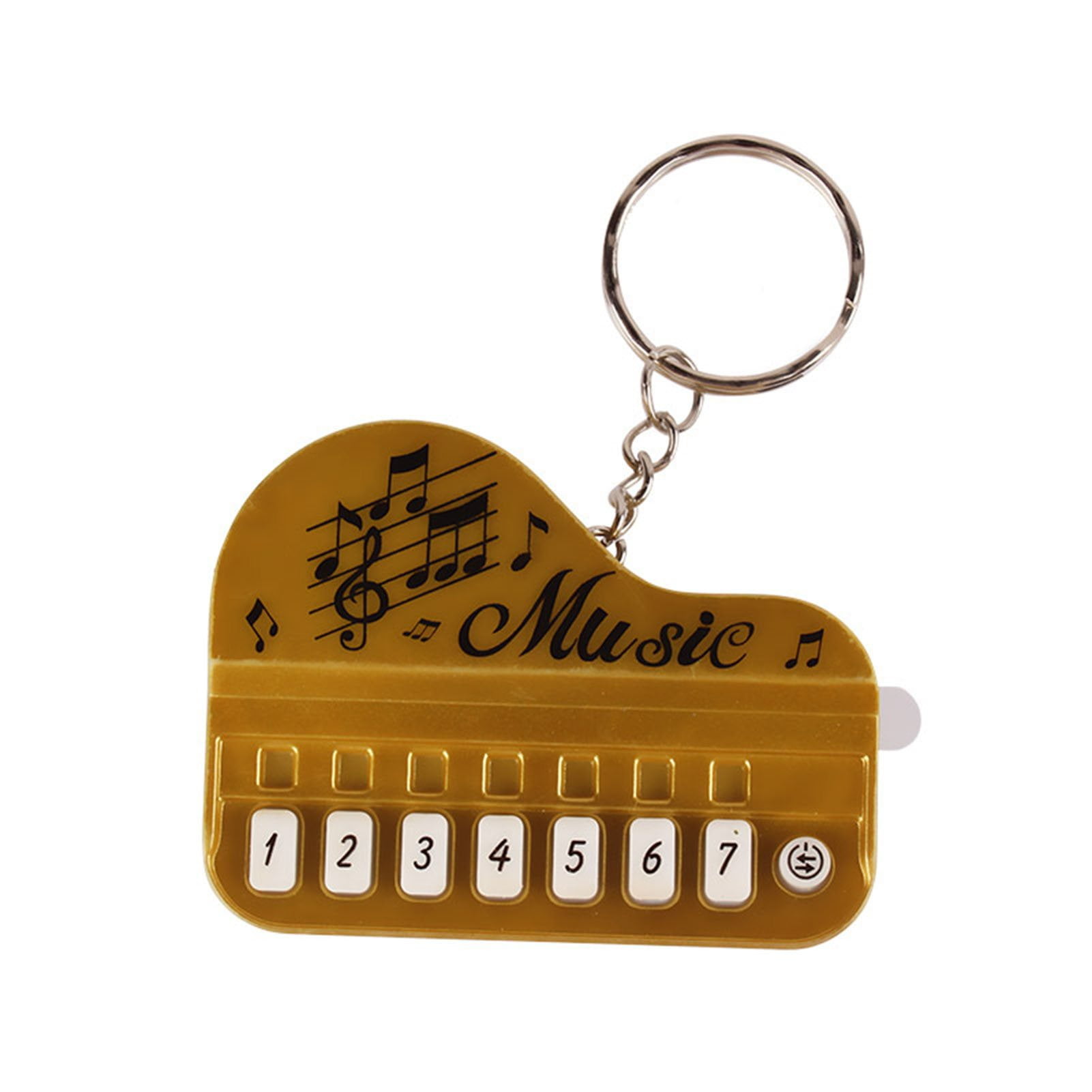 Kkkded Keychain Pendant Mini Electronic Piano Shape Keychain