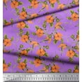 thumbnail image 3 of Soimoi Silk Fabric Leaves & Wild Flower Floral Printed Craft Fabric by The Yard 42 Inch Wide, 3 of 3