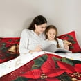 thumbnail image 5 of Castle Fairy 3-Piece Queen Size Comforter Set - Red Bell Christmas Print, 5 of 8