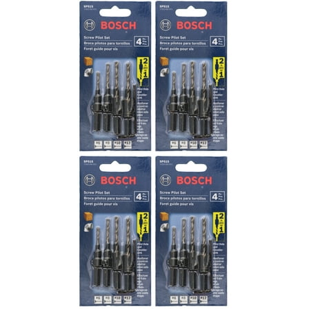 Bosch SP515 5-Piece HEX Shank Countersink Screw Pilot Set (4-Pack)