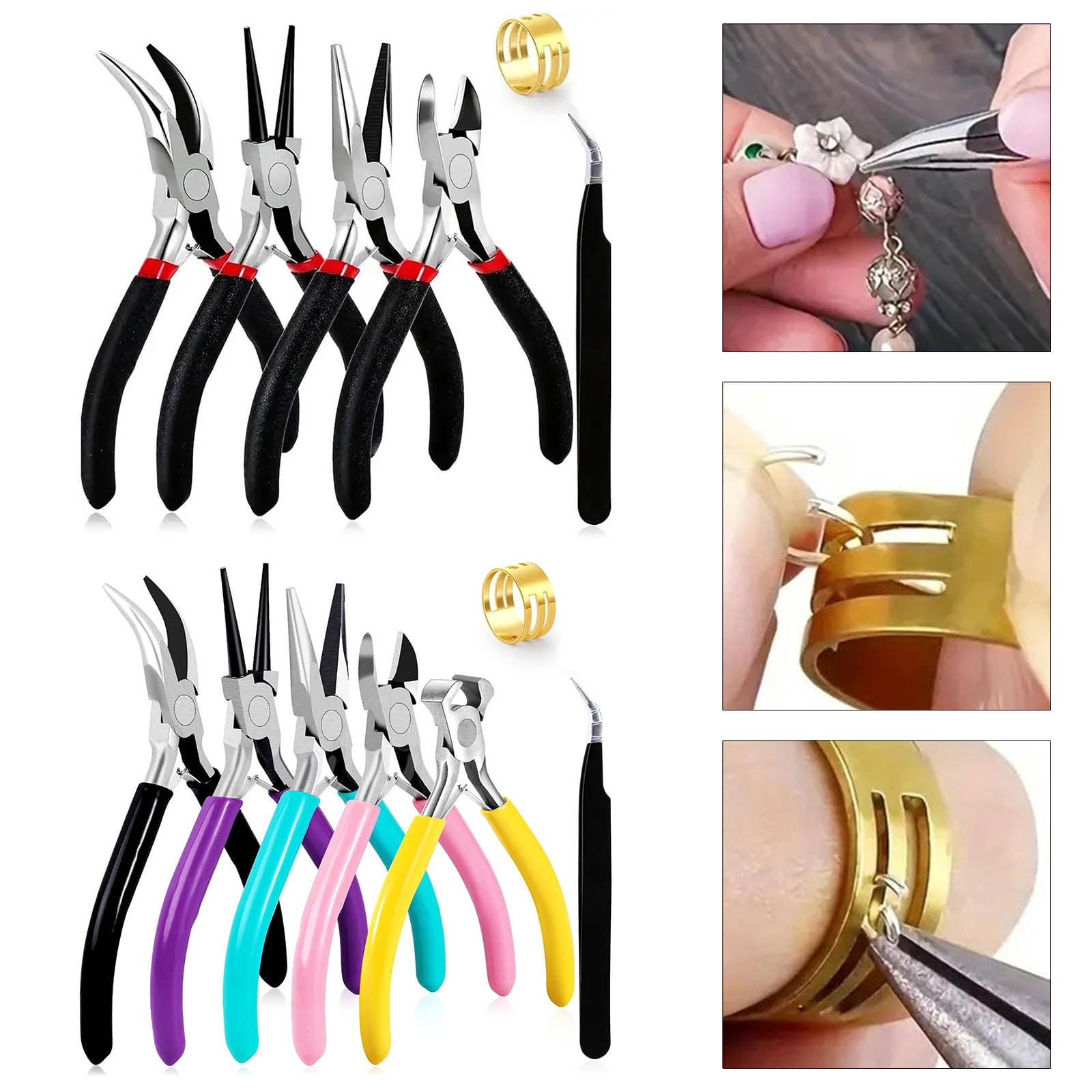 BELOWSYALER Practical Jewelry Plier Set Essential Craft Supplies Tools for Jewelry Designs Beading and Repair Fashion Accessory