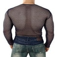thumbnail image 4 of Men‘s Vest Undershirt Mesh Breathable Hollow Tank Tops Openwork See Through Shirt, 4 of 5