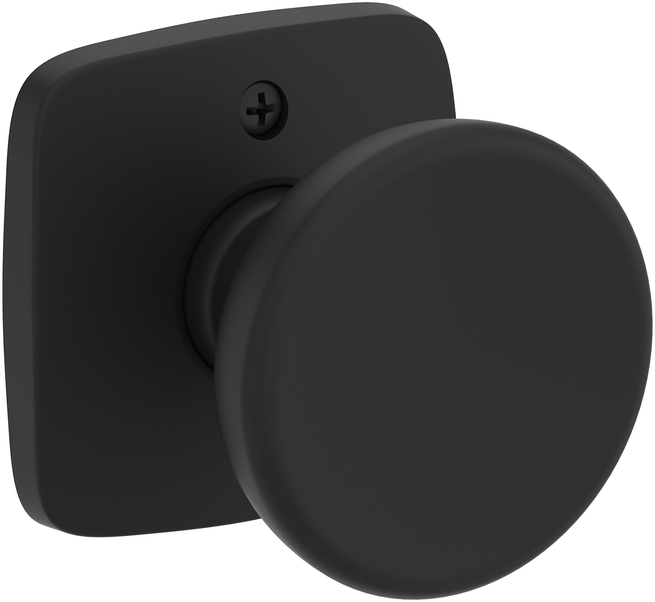 Baldwin FDSOLSFR190 Solvang Non-Turning Two-Sided Dummy Door Knob Set - Black