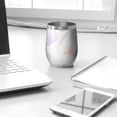thumbnail image 3 of Floral 12oz Stainless Steel Insulated Wine Tumbler with Lid and Straw – Double Wall Vacuum Mug for Hot & Cold Drinks, 304 Steel Interior, Sweat-Free Design,Thanksgiving,Christmas, Spring,Flower, 3 of 5