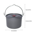 thumbnail image 1 of Pot Suspendu de Camping 4.2L en Oxyde d'Aluminium pour Cuisson en Plein Air Pêche Randonnée, 1 of 7