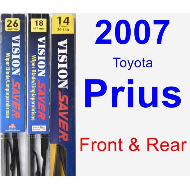 2007 Toyota Prius Wiper Blade Set Kit Front Amp Rear 3 Blades Rear Walmart Com Walmart Com