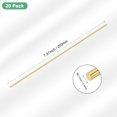 thumbnail image 3 of 20-Pack Brass Rod, 2.5mmx200mm H65 Solid Round Rods for Knife Handle Pins Material Making Supplies/Shaft Crafts/Model DIY, Lathe Rivet Dowel Stock Tube, 3 of 5