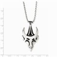 thumbnail image 2 of Stainless Steel Antiqued and Polished Gothic 22inch Necklace - 22 Inch, 2 of 2