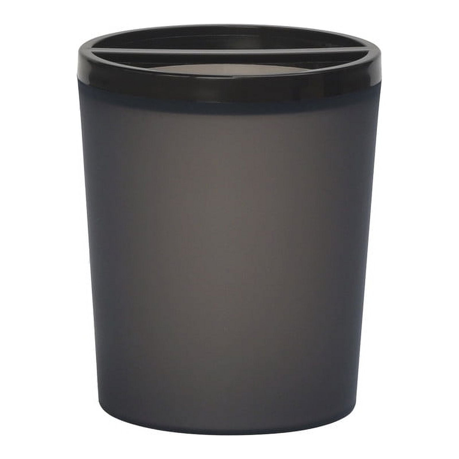 Mainstays Frosted Black Plastic Toothbrush Holder