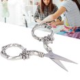 thumbnail image 3 of Vintage Flower Scissors, DIY Embroidery Cross Stitch Craft Sewing Accessories Antique CollectionSilverVintage European Style Needlework Tool Retro CollectionSilver, 3 of 7