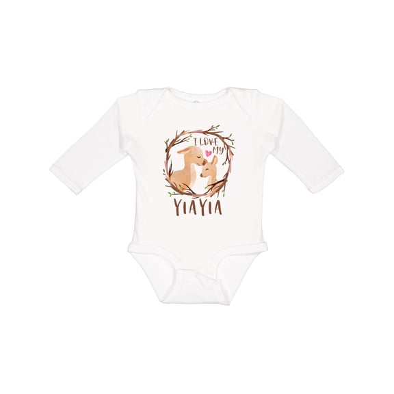 Inktastic I Love My Yia Yia Boys or Girls Long Sleeve Baby Bodysuit