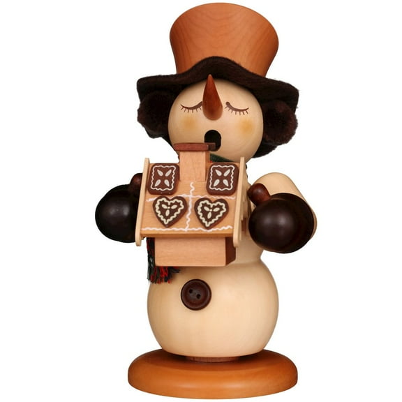 CHRISTIAN ULBRICHT Smoker - Snowman With Gingerbread House (Natural)