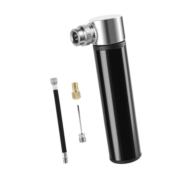 Minibomba para bicicleta de 120 PSI, bomba para neumáticos CNC de alta presión, fácil bombeo, inflado rápido, cilindro telescópico, compacta, para Negro sin soporte