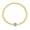 Yellow, variant on Stainless Steel Evil Eye Beaded Stretch Bracelet, Blue Simulated Turquoise Center with Crystal Accents (Silver-Tone)