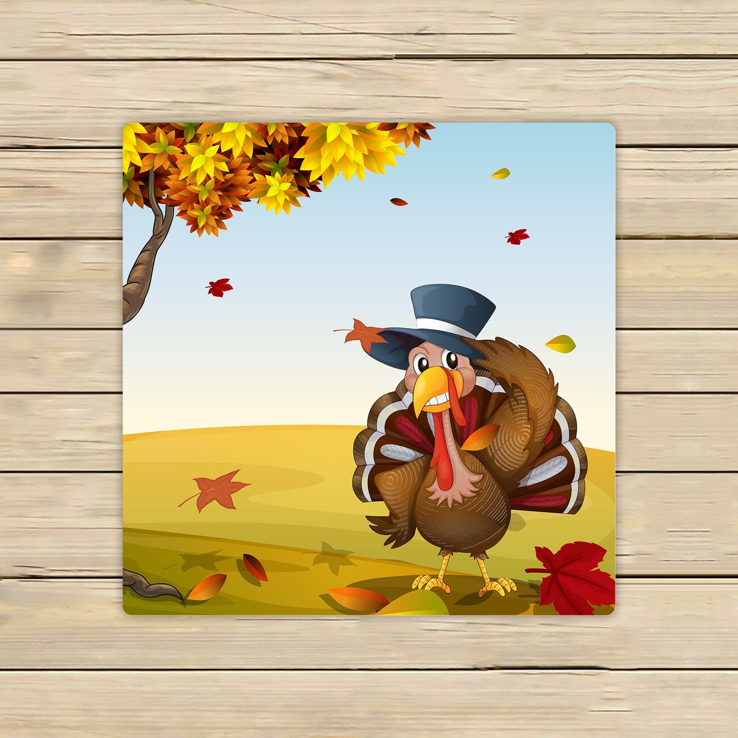 YKCG Thanksgiving Turkey Autumn Scenery Hand Towel Beach Towels Bath