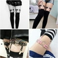 thumbnail image 2 of Women Heart Garters Gothic Sexy Punk Rock Rivet Stud Leg Leather Ring Garters 2pcs, 2 of 6