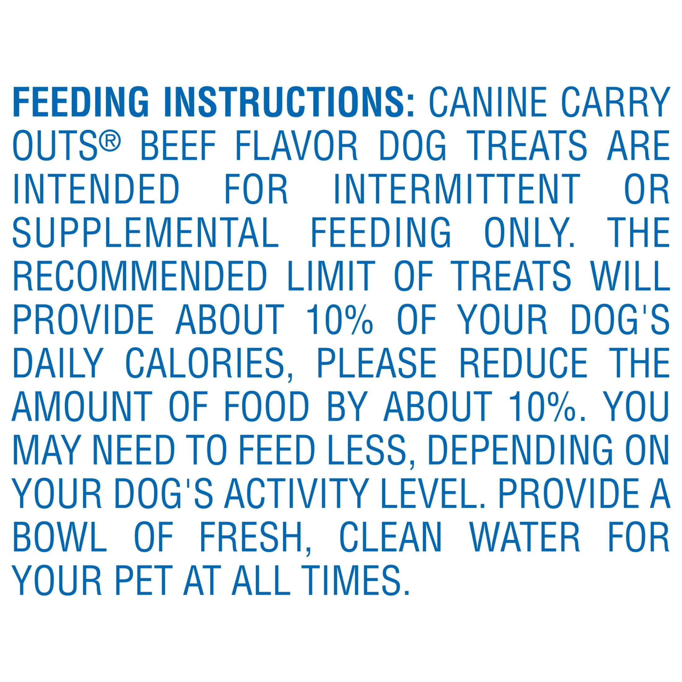 (6 pack) Canine Carry Outs Beef Flavor Dog Treats, 47oz Bag
