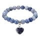 thumbnail image 1 of Pulsera de Cristal para Mujeres 8mm Pulsera de Amistad con Cuentas de Piedra Natural en Forma de Corazón, 6.5 Pulgadas, Azul Mezclado, 1 of 6