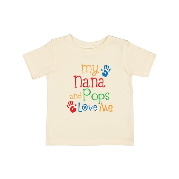 Inktastic Nana and Pops Love Me Grandson Granddaughter Boys or Girls Baby T-Shirt