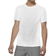 thumbnail image 2 of Fruit of the Loom Mens T-Shirts 3-Pack Breathable Cotton Undershirts Tall Man White 3XLT, 2 of 4