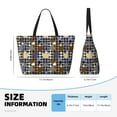 thumbnail image 4 of Lsque maple leaves Houndstooth Beach Travel Bag - Water-Resistant, Large Capacity Lightweight Tote with 7 Pockets for Women and Men - Perfect for Beach, Pool, Gym, and Travel, 4 of 7