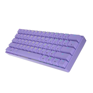 HK Gaming - GK61 Hot Swappable Mechanical Keyboard - 61 Keys Multi Color Rgb Illuminated Led Backlit Wired Gaming Keyboard Waterproof Programmable For Pc Mac Gamer Typist Gateron Optical Brown