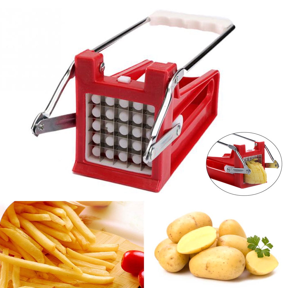 NEAT VTG The Villa Potato Chipper French Fry Red Handle Potato Veggie  Slicer