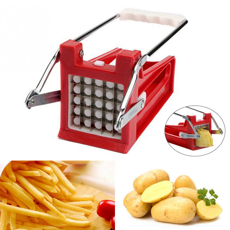tooloflife Potato Cutter Slicer Mini Potato Chip Maker French Fry Cutter  Vegetable Fruit Chopper Cooking Tool Red