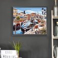 thumbnail image 4 of Kit de pintura por números sobre lienzo, arte al óleo artesanal, agua, ciudad, decoración de pared del hogar, 50x40cm, 4 of 9