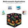 thumbnail image 2 of Snail Foldable Storage Baskets with Handle, 10.8"x10.5"x10.6" Cube Organizer - Large Capacity Storage Bin Cubes, 2 of 6