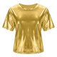 thumbnail image 2 of Tops de Cuello Redondo para las Mujeres de Moda Primavera Verano Manga Corta Base Blusa, Poliéster Suave Fresco Uso Diario, 2 of 6