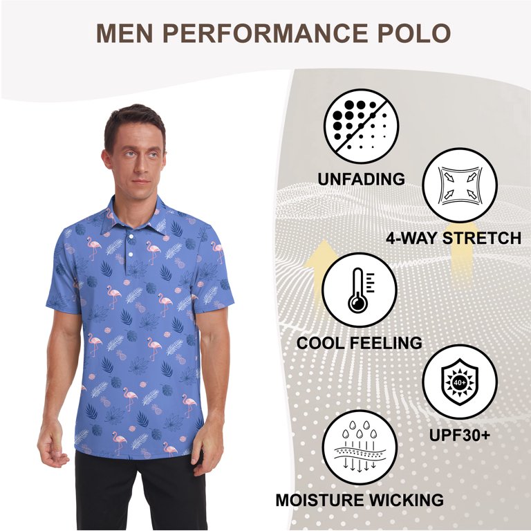 Iceglad Men's Dry Fit Golf Performance Polo Shirt photo 6