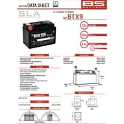 BS Battery BTX9 Battery