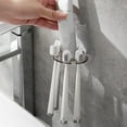 thumbnail image 4 of TABLZONE 6Pcs Wall Mounted Toothbrush and Razor Holder Transparent Bathroom Organizer with Adhesive, 4 of 8