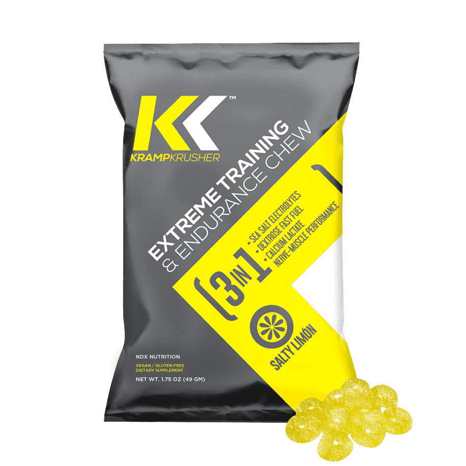 Kramp Krusher Electrolyte Chews, Salty Lemon, 1.75 oz., 12 case