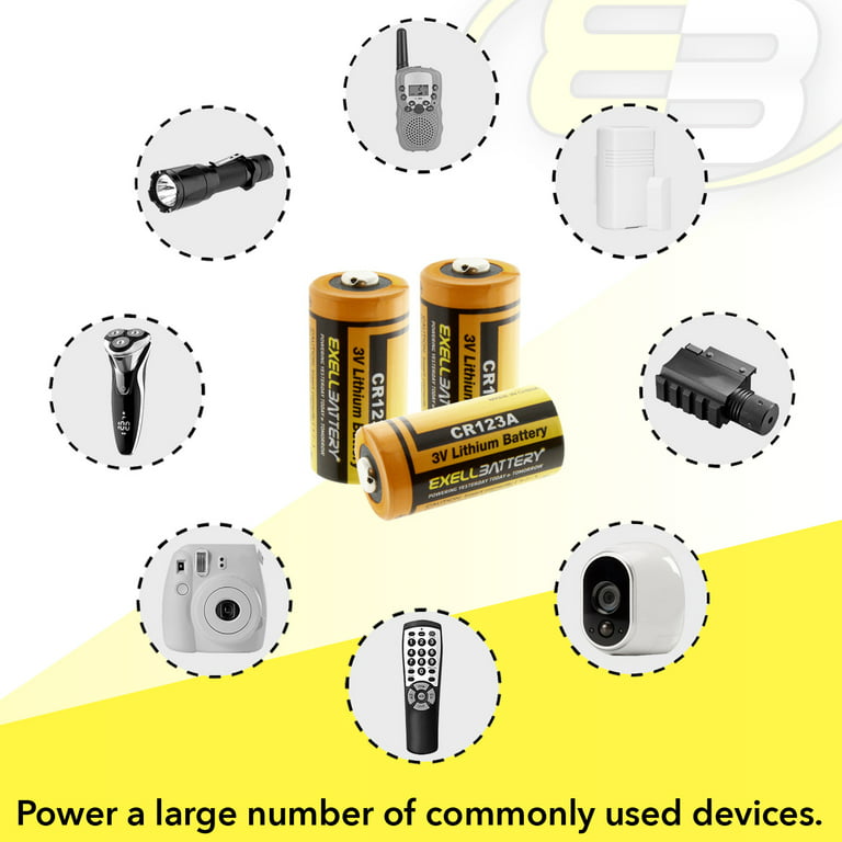 La batería de litio Exell EB-CR123A de 3.0 V reemplaza a DL123A, EL123AP,  SF123A, DL123, DL123A, DL123A2, EL123, EL123A, EL123AP, VL123A | La más  alta