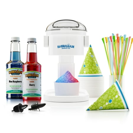 

Hawaiian Shaved Ice Kid-Friendly Snow Cone Machine Package with Syrup and Accessories Multicolor
