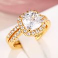 thumbnail image 4 of K-KED Elegant 925 Silver,Gold Plated Rings Cubic Zirconia Engagement Delicate Jewelry Size 6-10-7-Gold, 4 of 6
