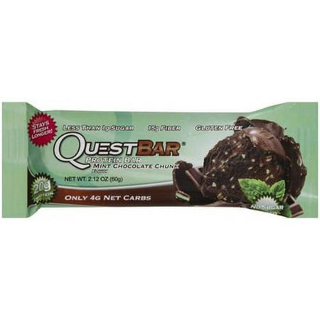 Quest Bar Mint Chocolate Chunk Protein Bar, 2,12 oz (paquet de 12)