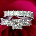 thumbnail image 4 of 2pcs/set Jewelry 925 Silver Ring Gorgeous Cubic Zircon Wedding Ring Sz 6-10, 4 of 8