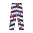 thumbnail image 6 of Daiia Starfish Navy Blue Stripe Men's Sleep Pant with Pockets and Drawstring,Pajama Pants-XX-Large, 6 of 9