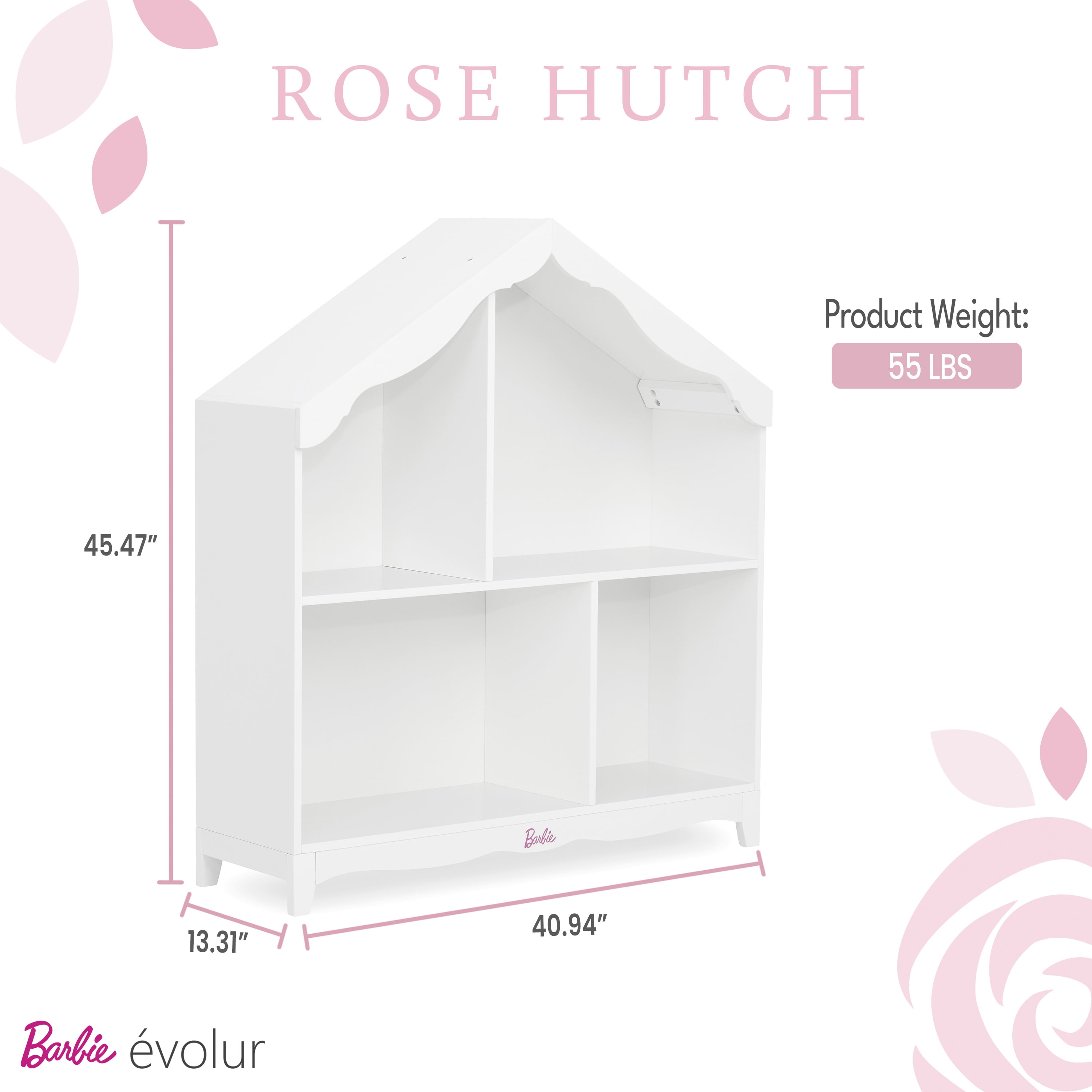 Barbie by Evolur Rose Hutch in White