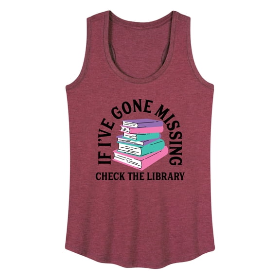 Instant Message - If I Go Missing Check The Library - Women's Racerback Tank Top