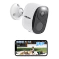 thumbnail image 1 of Cámara Seguridad Wifi Hd Exterior 3mp Con Batería Recargable Color Blanco, 1 of 8