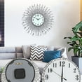 thumbnail image 3 of Luxury Art Wall Clock Watch Metal Crystal Battery Operated Home Decor 60x60cm, 3 of 10