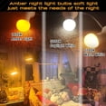 thumbnail image 5 of E26 1800K Amber Warm Sleep Light Bulb, 40W Equivalent, Blue Light Blocking, 3W Mood Soothing Night Bulb, Non-Dimmable, 2 Pack, 5 of 7