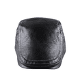 thumbnail image 2 of Gorra plana de cuero negro para hombre y mujer, 2 of 2