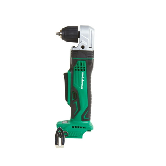 Metabo HPT 18V Lithium Ion 3/8 Inch Right Angle Drill, Keyless Chuck, Paddle Switch, Side Handle, Variable Speed, LED Light, Compact Power Drill, Tool Only, DN18DSLQ4